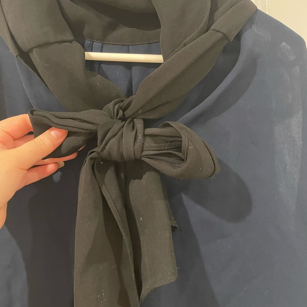 Navy Blue Sleeveless Blouse